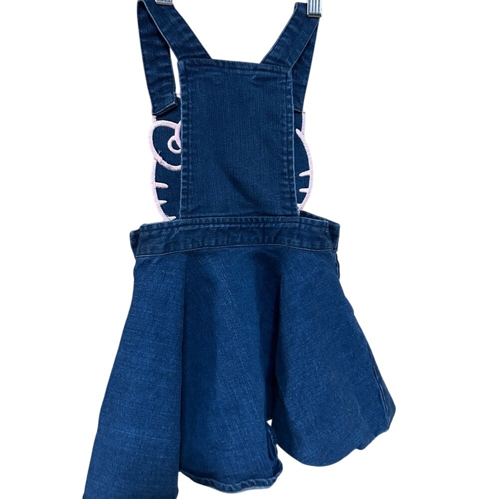 Girls y2k character Hello Kitty Denim Overall Dress Size 3t‎ - Picture 4 of 5